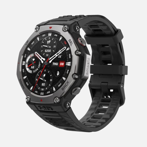 Amazfit T-Rex 3 Rugged GPS Smartwatch with Black Strap