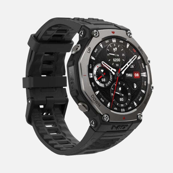 Amazfit T-Rex 3 Rugged GPS Smartwatch with Black Strap