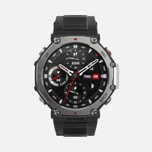 Amazfit T-Rex 3 Rugged GPS Smartwatch with Black Strap