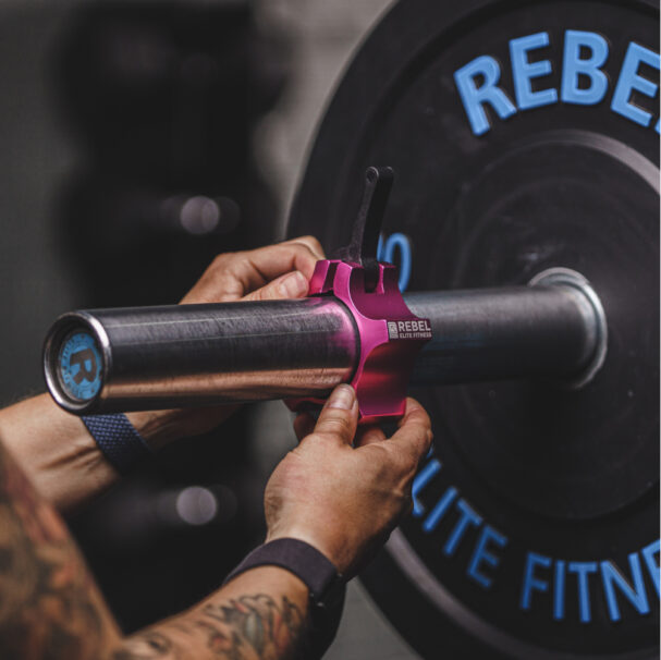 REBEL Bear Claw Barbell Collars Pink