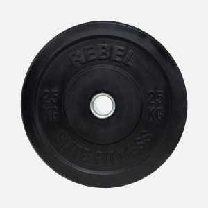 REBEL Black Rubber Bumper Weight Plates