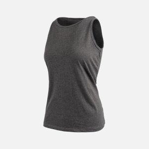 REBEL Ladies Plain Vest Melange Grey