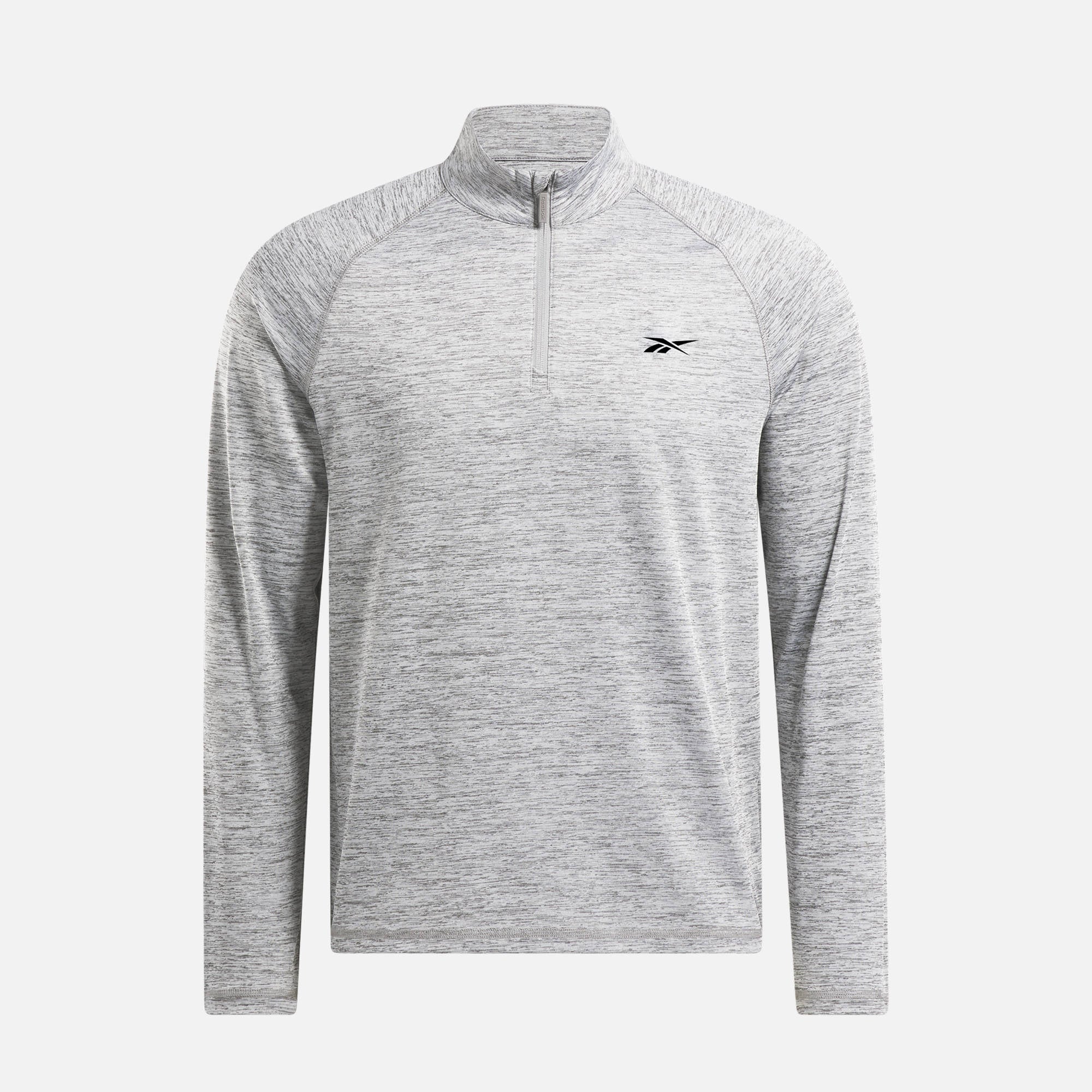 Reebok Men's Rocky Long Sleeve 3/4 Zip Muscle T-Shirt Light Grey