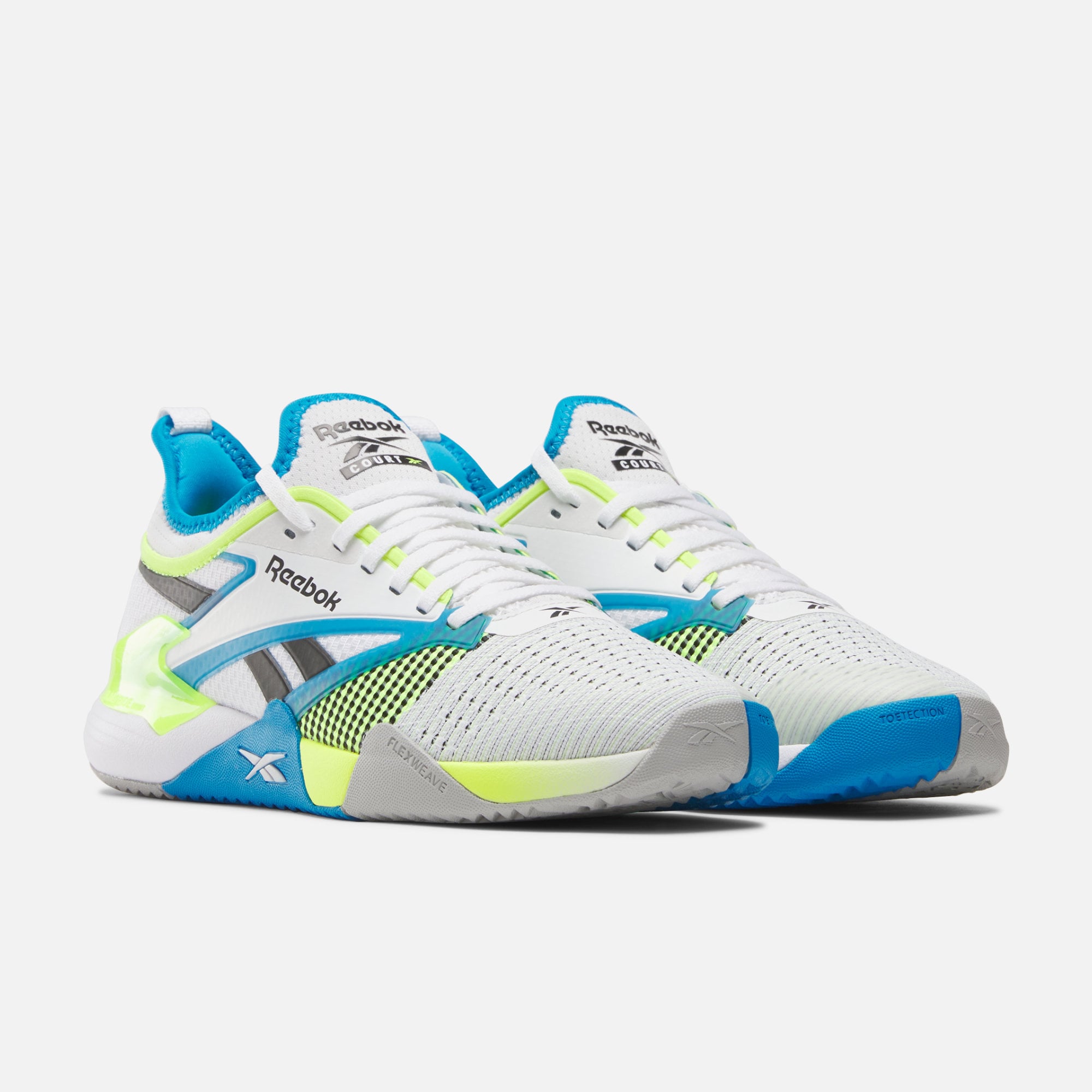 Reebok Nano Court Unisex Training Shoes White/Aqua/Lime