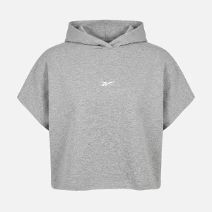Reebok Women's Lux Graphic Sleeveless Hoodie Grey